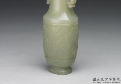 图片[2]-Jade vase with animal-shaped handles, Qing dynasty (1644-1911)-China Archive